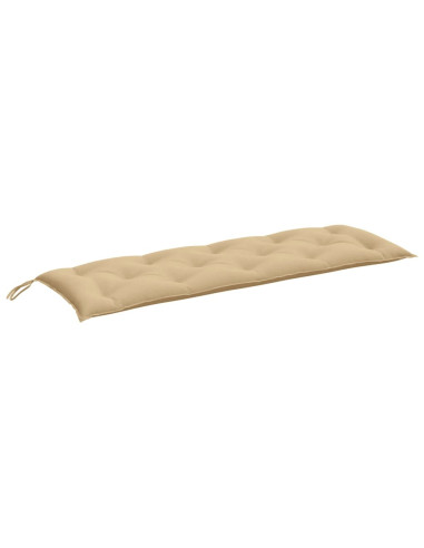 Cuscini Panca Giardino 2pz Beige Mélange 150x50x7 cm Tessuto