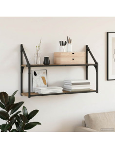 Scaffale da parete A parete Rovere artigianale 80 x 21 x 51 cm