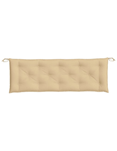 Cuscini Panca Giardino 2pz Beige Mélange 150x50x7 cm Tessuto