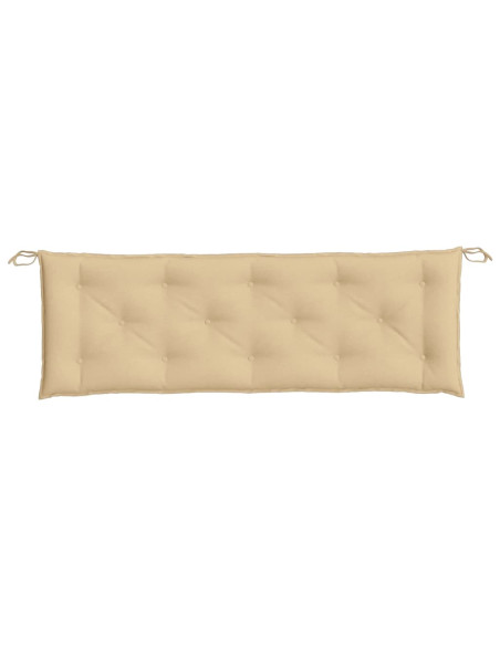 Cuscini Panca Giardino 2pz Beige Mélange 150x50x7 cm Tessuto