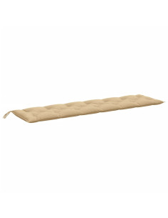 Cuscino per Panca da Giardino Beige Mélange 200x50x7 cm Tessuto 2