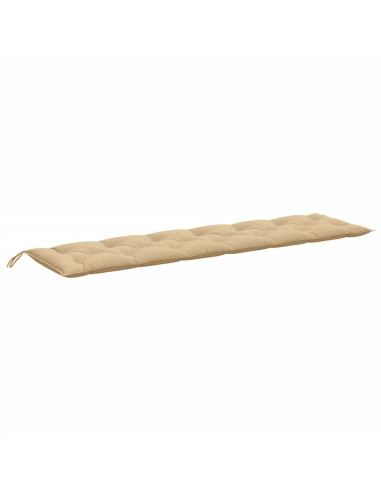 Cuscino per Panca da Giardino Beige Mélange 200x50x7 cm Tessuto