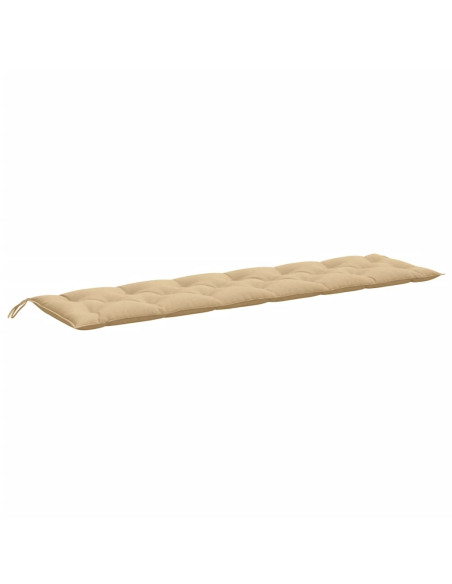 Cuscino per Panca da Giardino Beige Mélange 200x50x7 cm Tessuto