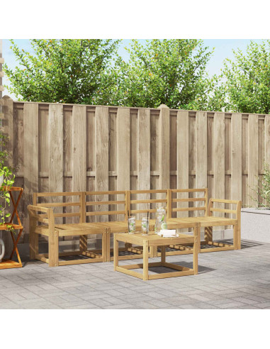Set di divani da esterno 5 pcs Bianco 59 x 59 x 37 cm