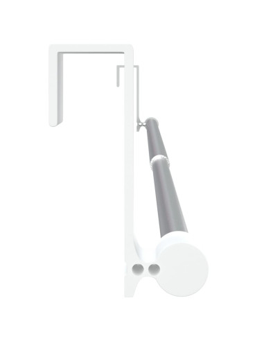 Binari per Tende 2 pz Bianco e Argento 40-60 cm Alluminio