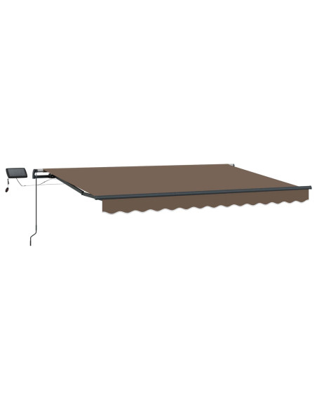 Tenda retrattile Tortora 450 × 350 cm Tessuto e Alluminio