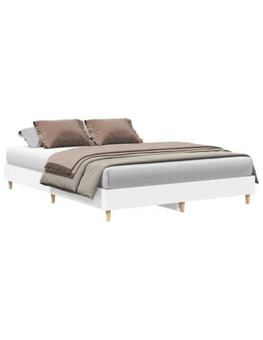 Struttura del letto 2 pcs Bianco 152 x 203 cm Legno multistrato