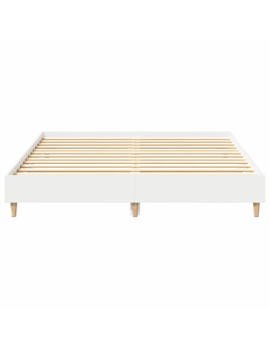 Struttura del letto 2 pcs Bianco 152 x 203 cm Legno multistrato