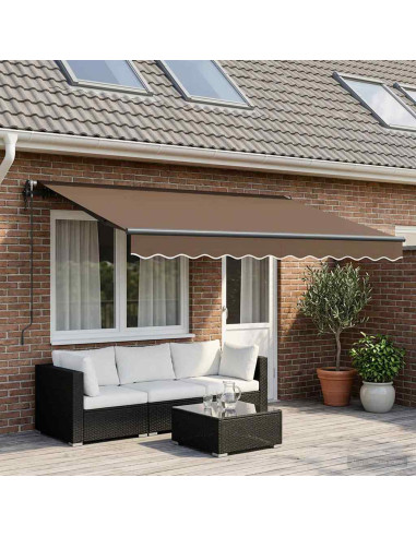 Tessuto per Tenda Tortora 450 × 350 cm Poliestere