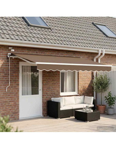 Tessuto per Tenda Tortora 600 × 300 cm Poliestere