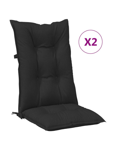 Set di cuscini per sedia alta 2 pcs Melange nero