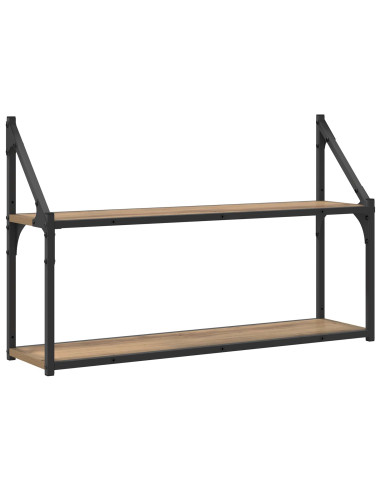 Scaffale da parete A parete Rovere artigianale 80 x 21 x 51 cm