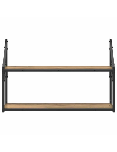 Scaffale da parete A parete Rovere artigianale 80 x 21 x 51 cm