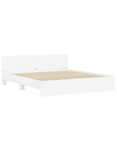 Struttura del letto Bianco 137 x 190 cm Legno multistrato