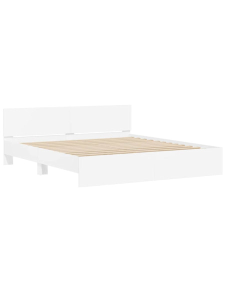 Struttura del letto Bianco 137 x 190 cm Legno multistrato
