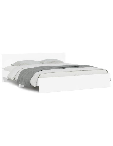 Struttura del letto Bianco 137 x 190 cm Legno multistrato