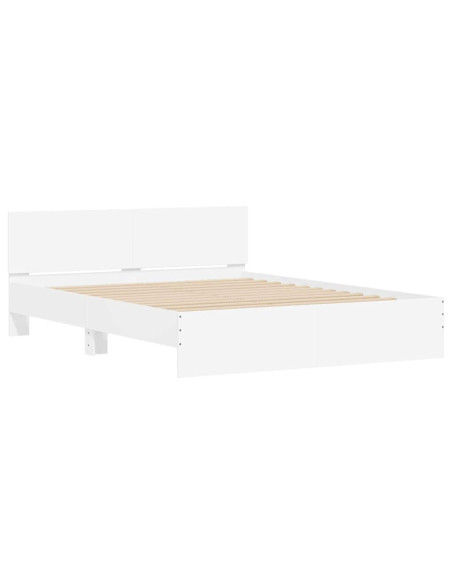 Struttura del letto Bianco 152 x 203 cm Legno multistrato