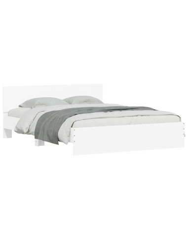 Struttura del letto Bianco 152 x 203 cm Legno multistrato