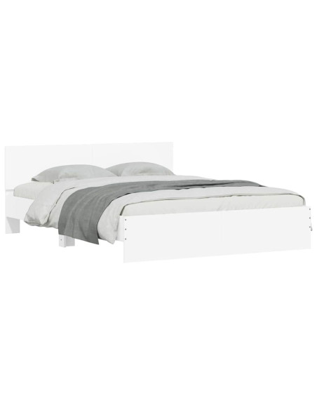 Struttura del letto Bianco 152 x 203 cm Legno multistrato