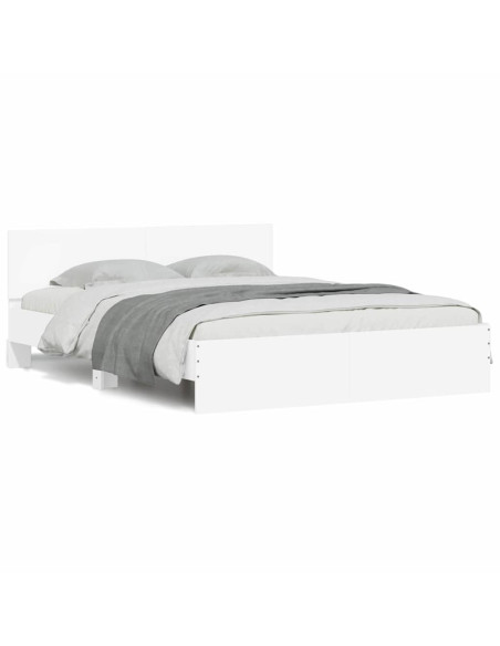 Struttura del letto Bianco 152 x 203 cm Legno multistrato