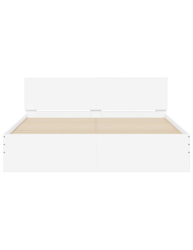 Struttura del letto Bianco 152 x 203 cm Legno multistrato