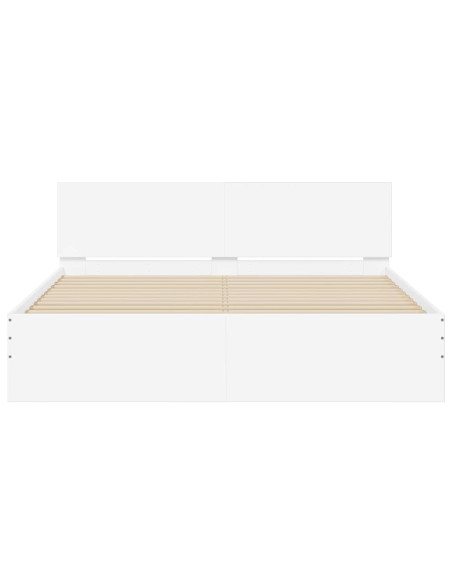 Struttura del letto Bianco 152 x 203 cm Legno multistrato