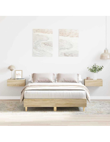Struttura del letto Sonoma 137 x 190 cm Legno multistrato