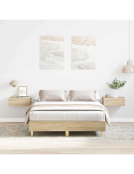 Struttura del letto Sonoma 137 x 190 cm Legno multistrato
