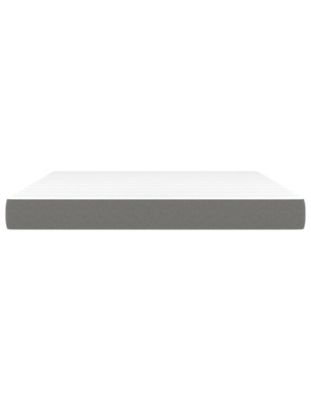 Materasso a Molle Insacchettate Rigidità Media Grigio Scuro 152x203x20 cm Queen in Tessuto
