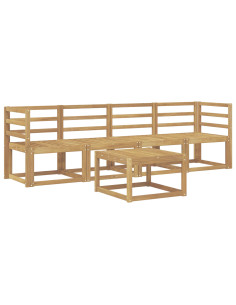 Set di divani da esterno 5 pcs Bianco 59 x 59 x 37 cm 2