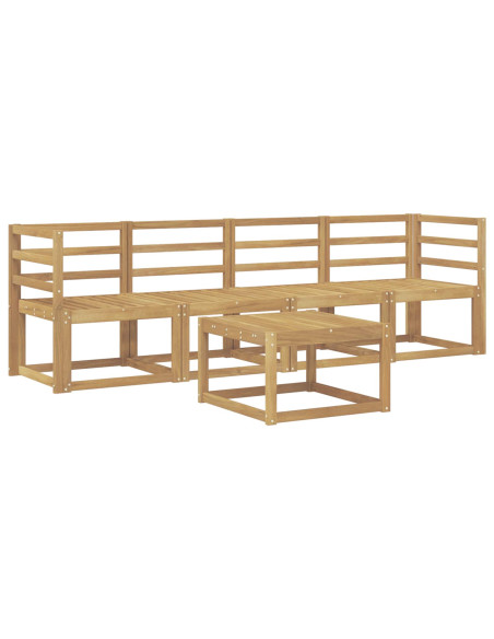 Set di divani da esterno 5 pcs Bianco 59 x 59 x 37 cm