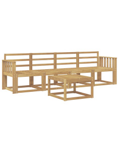 Set di divani da esterno 5 pcs Bianco 59 x 59 x 37 cm 2