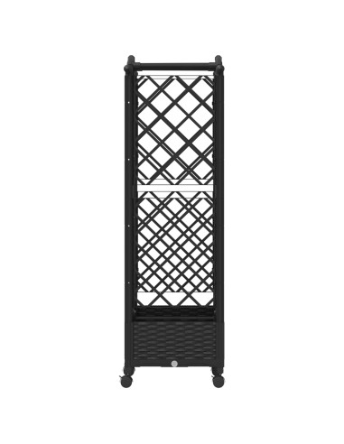Letto Rialzato con Griglia e Tetto Nero 124 x 40 x 129 cm PP