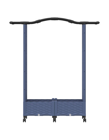 Letto Rialzato con Griglia e Tetto Grigio 124 x 40 x 129 cm PP