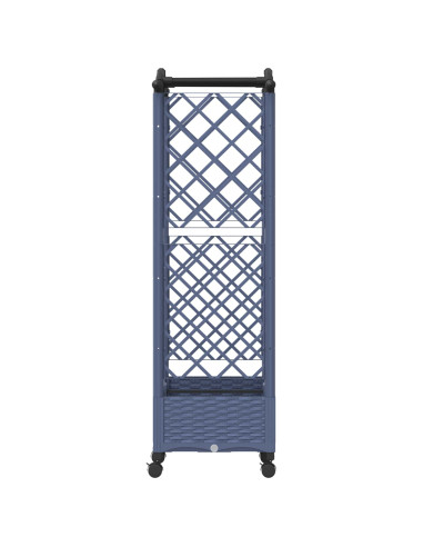 Letto Rialzato con Griglia e Tetto Grigio 124 x 40 x 129 cm PP