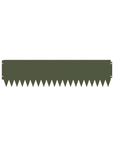Bordura per Prato 10 pcs 103 x 25 cm Acciaio Verde Oliva
