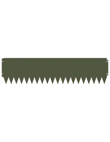 Bordura per Prato 10 pcs 103 x 25 cm Acciaio Verde Oliva