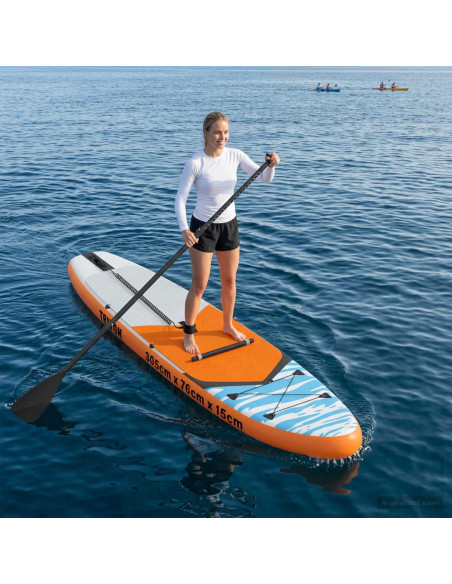 SUP Board con Seggiolino 2-in-1 TRITON 305 x 76 x 15 cm Blu per