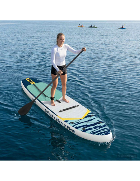 SUP Board con Seggiolino 2-in-1 APEX 305 x 76 x 15 cm Blu per