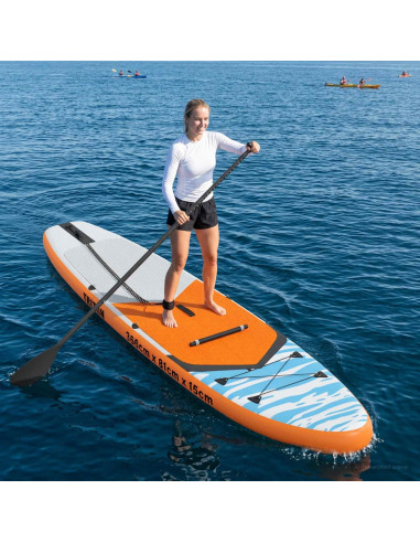 SUP Board con Seggiolino 2-in-1 TRITON 366 x 81 x 15 cm Blu per