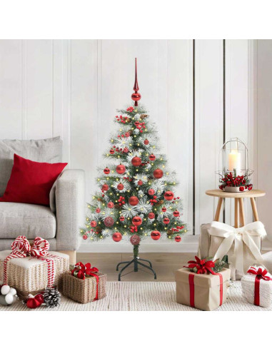 Albero di Natale artificiale Verde e bianco 120 cm