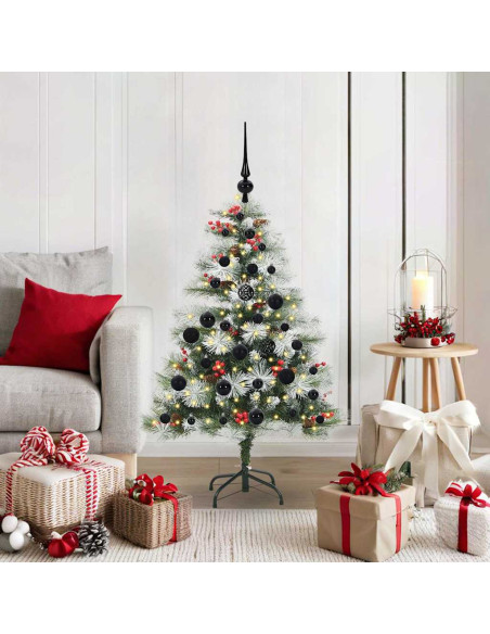 Albero di Natale artificiale Verde e bianco 120 cm