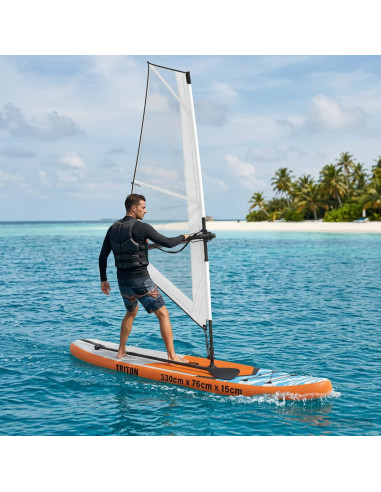 SUP gonfiabile con vela TRITON 330 x 76 x 15 cm Blu per
