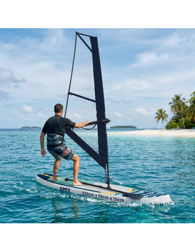 SUP gonfiabile con vela APEX 330 x 76 x 15 cm Blu per