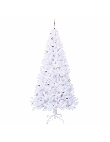 Albero di Natale artificiale Bianco 240 cm PVC e Acciaio