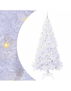 Albero di Natale artificiale Bianco 240 cm PVC e Acciaio 2