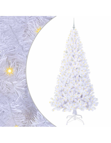 Albero di Natale artificiale Bianco 240 cm PVC e Acciaio