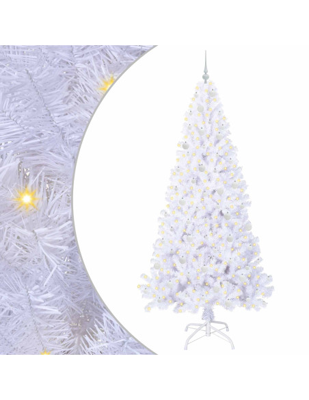 Albero di Natale artificiale Bianco 240 cm PVC e Acciaio