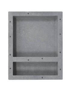 Nicchia da Doccia con 2 Scomparti Grigio Opaco 41x51x10 cm