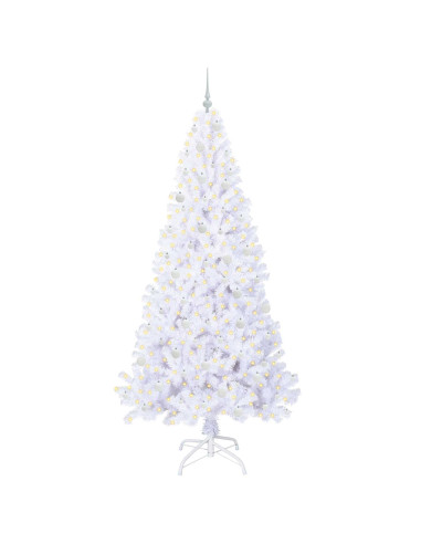 Albero di Natale artificiale Bianco 240 cm PVC e Acciaio